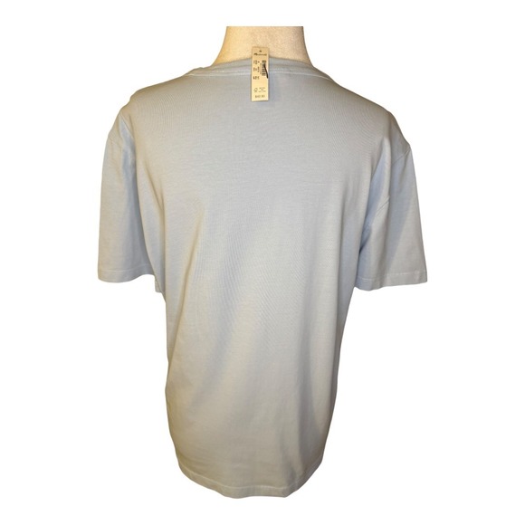 Madewell The Perfect Crewneck Tee in Allday Jersey Light Blue Women's Medium - Picture 3 of 8